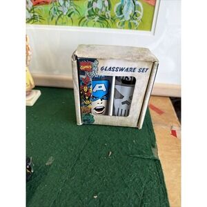 Marvel Comics Captain America Punisher Glassware Set of 2 New Other